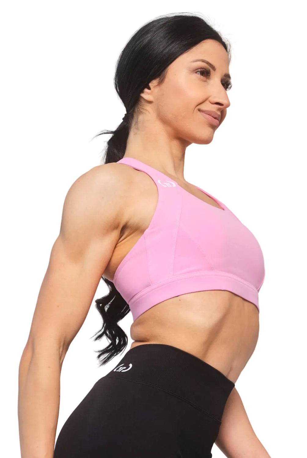 Pink Bralette for Women – Seamless, Light Support Gym Wear | Soft Breathable Fabric