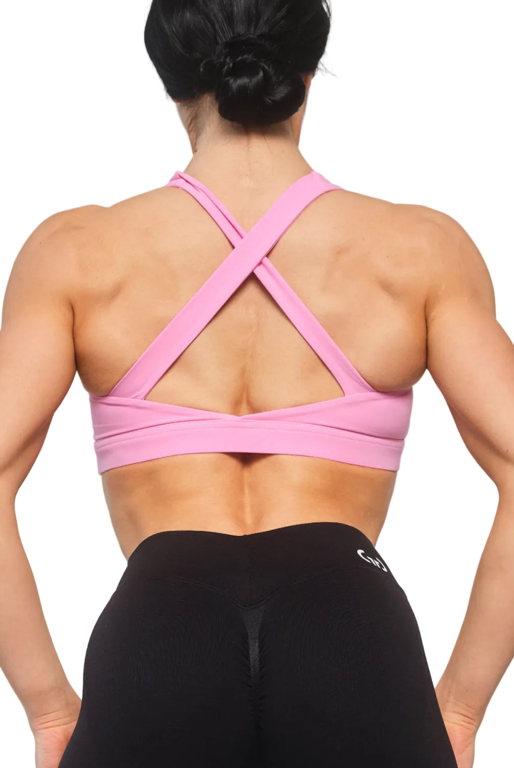 Pink Bralette for Women – Seamless, Light Support Gym Wear | Soft Breathable Fabric