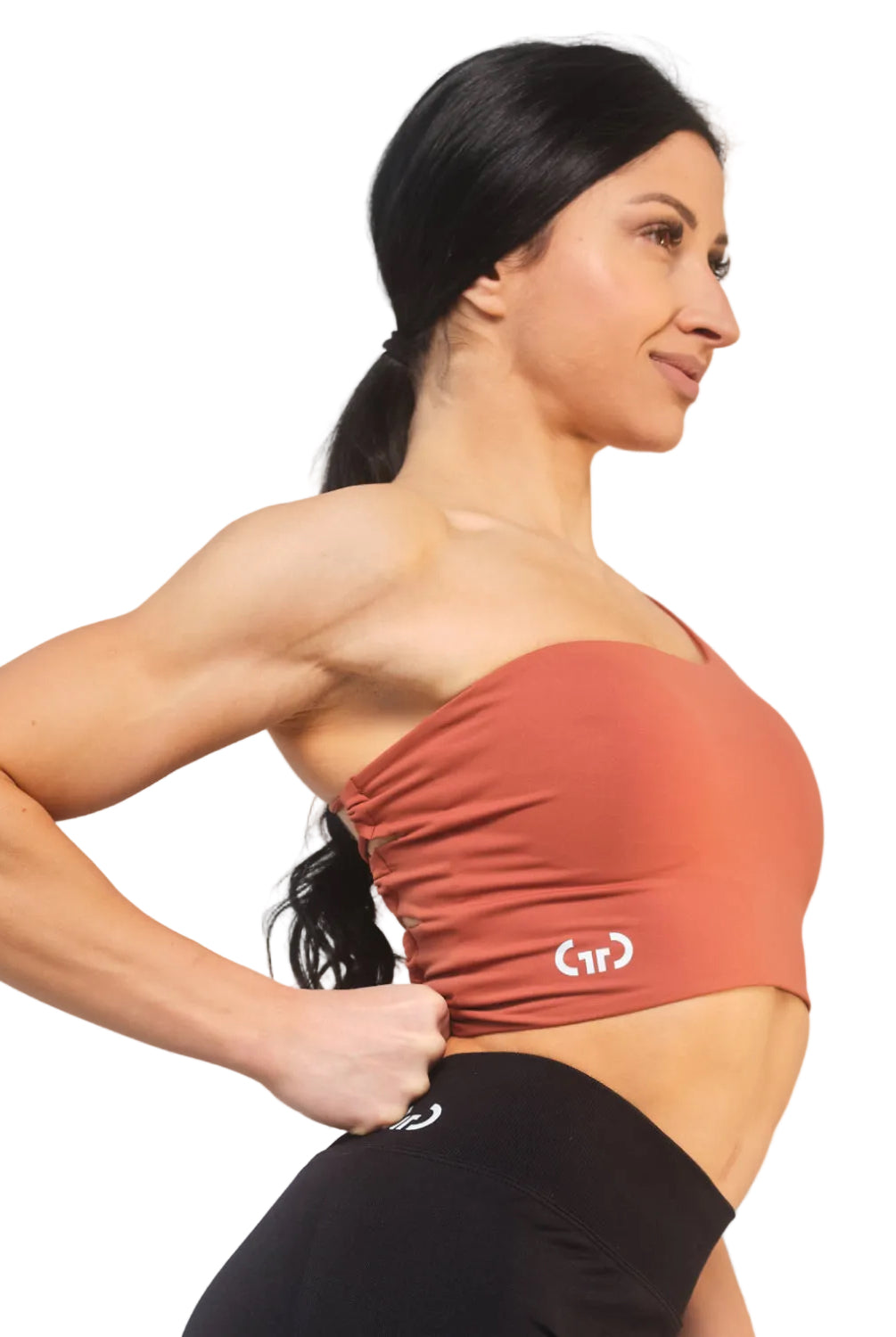 Coral Crossback Bralette for Women – Seamless, Light Support Gym Wear | Soft Breathable Fabric