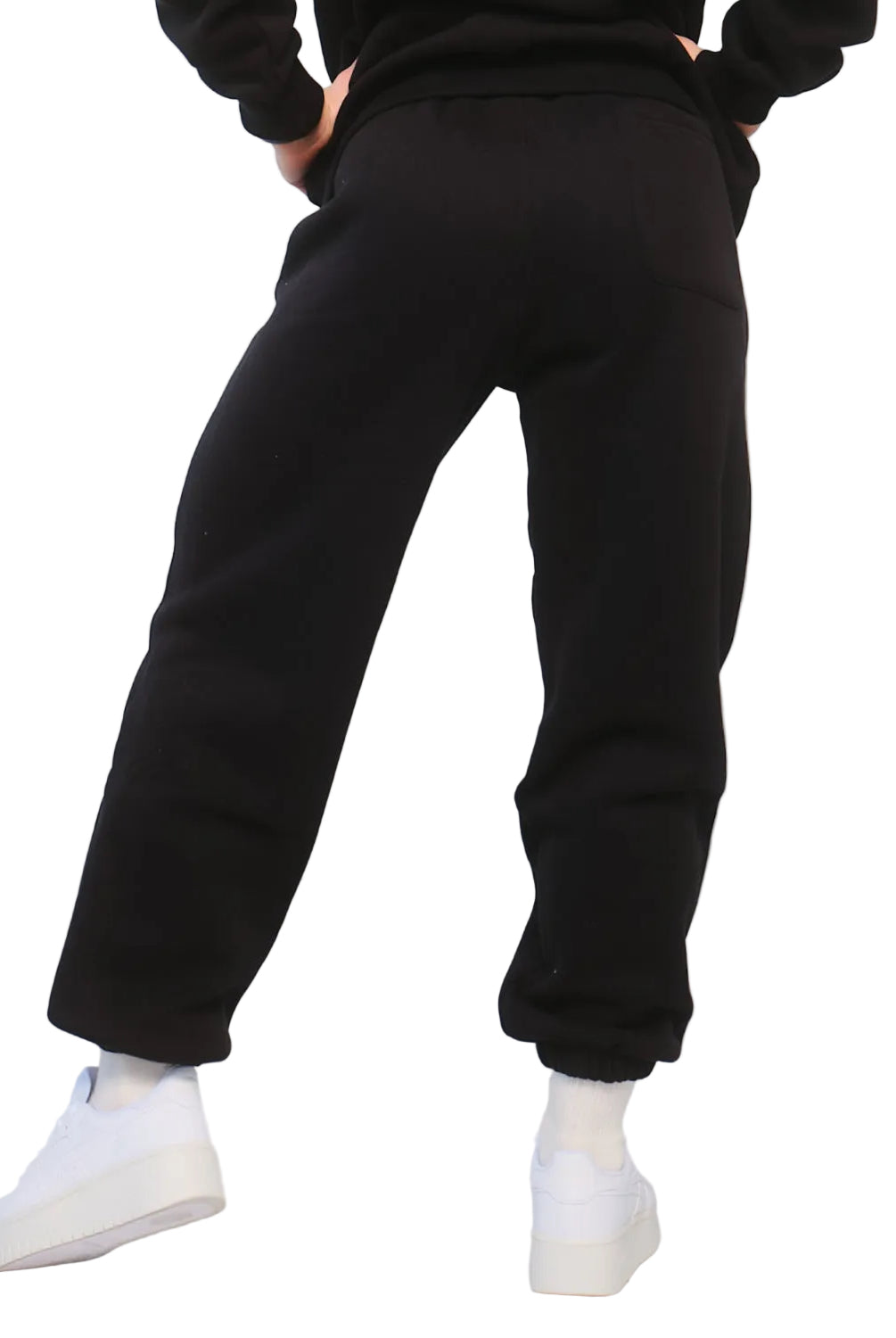 Trackpant for Women in Black – Tapered Leg, Adjustable Waistband, Soft Breathable Fabric for Comfort & Style