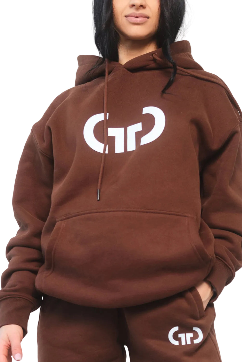 Athleisure Hoodie for Women in Brown – Ultra-Soft Fabric, Relaxed Fit with Drawstring Hood & Pockets
