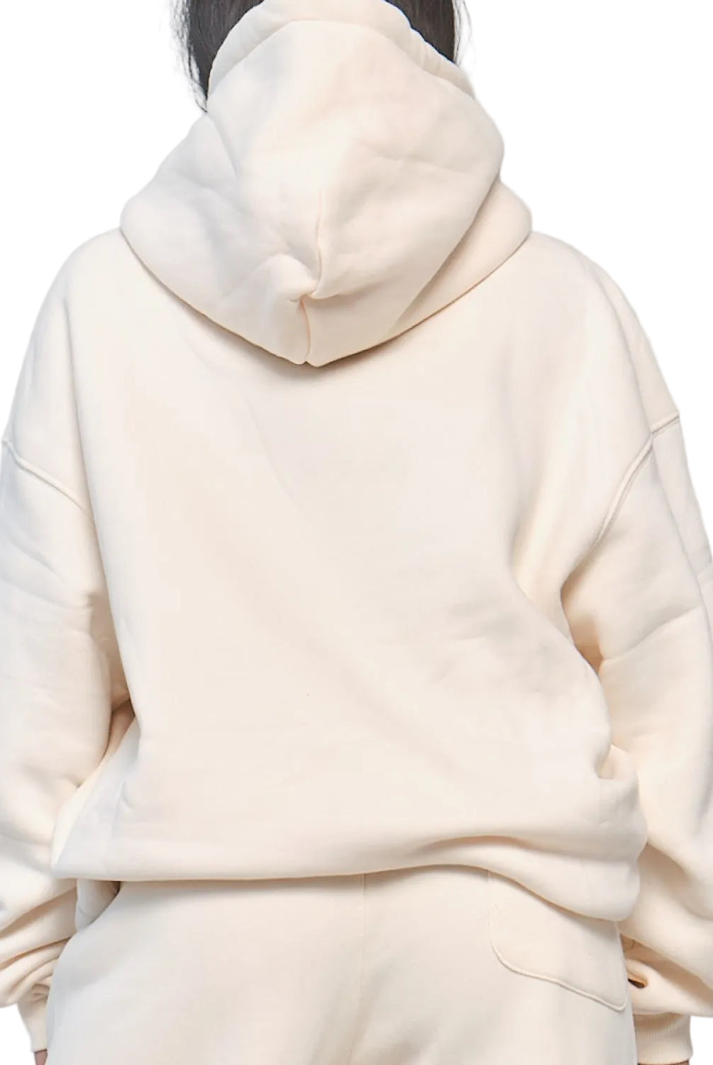 Athleisure Hoodie for Women in Cream – Ultra-Soft Fabric, Relaxed Fit with Drawstring Hood & Pockets