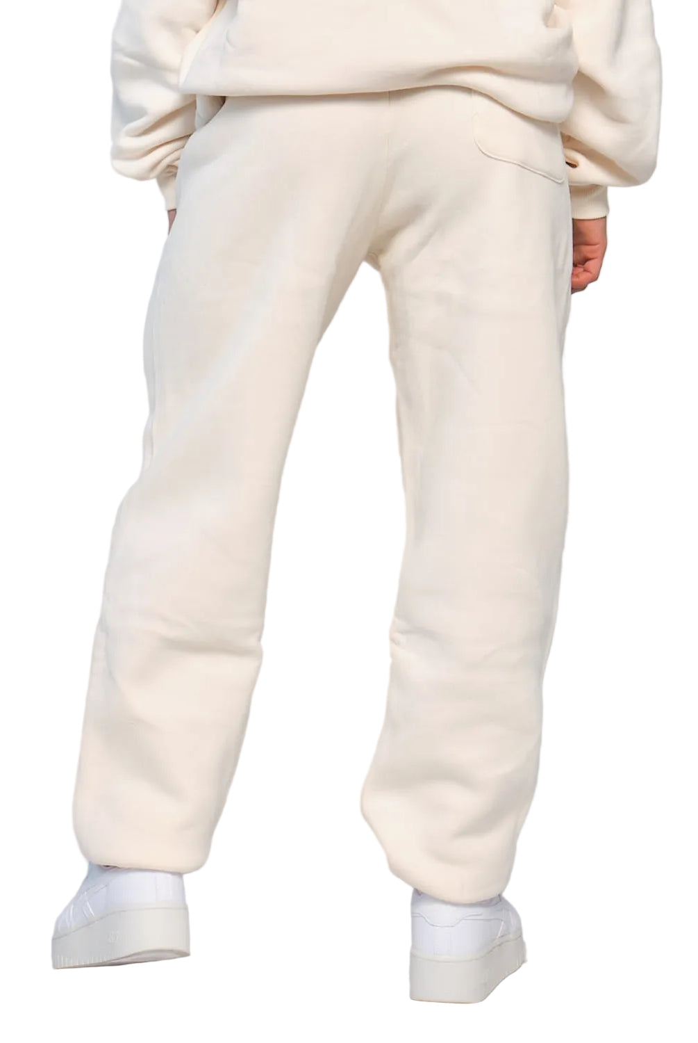 Trackpant for Women in Cream – Tapered Leg, Adjustable Waistband, Soft Breathable Fabric for Comfort & Style