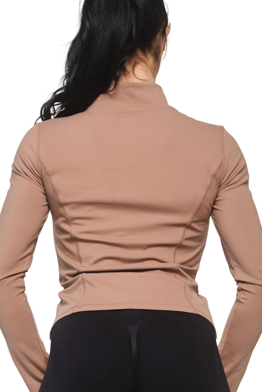 Women’s Athleisure Jacket in Brown – Stylish Performance Layer with Zippered Pockets & Adjustable Cuffs - Get Things Done Jacket