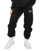 Trackpant for Women in Black – Tapered Leg, Adjustable Waistband, Soft Breathable Fabric for Comfort & Style