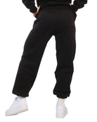 Trackpant for Women in Black – Tapered Leg, Adjustable Waistband, Soft Breathable Fabric for Comfort & Style