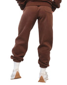 Trackpant for Women in Brown – Tapered Leg, Adjustable Waistband, Soft Breathable Fabric for Comfort & Style